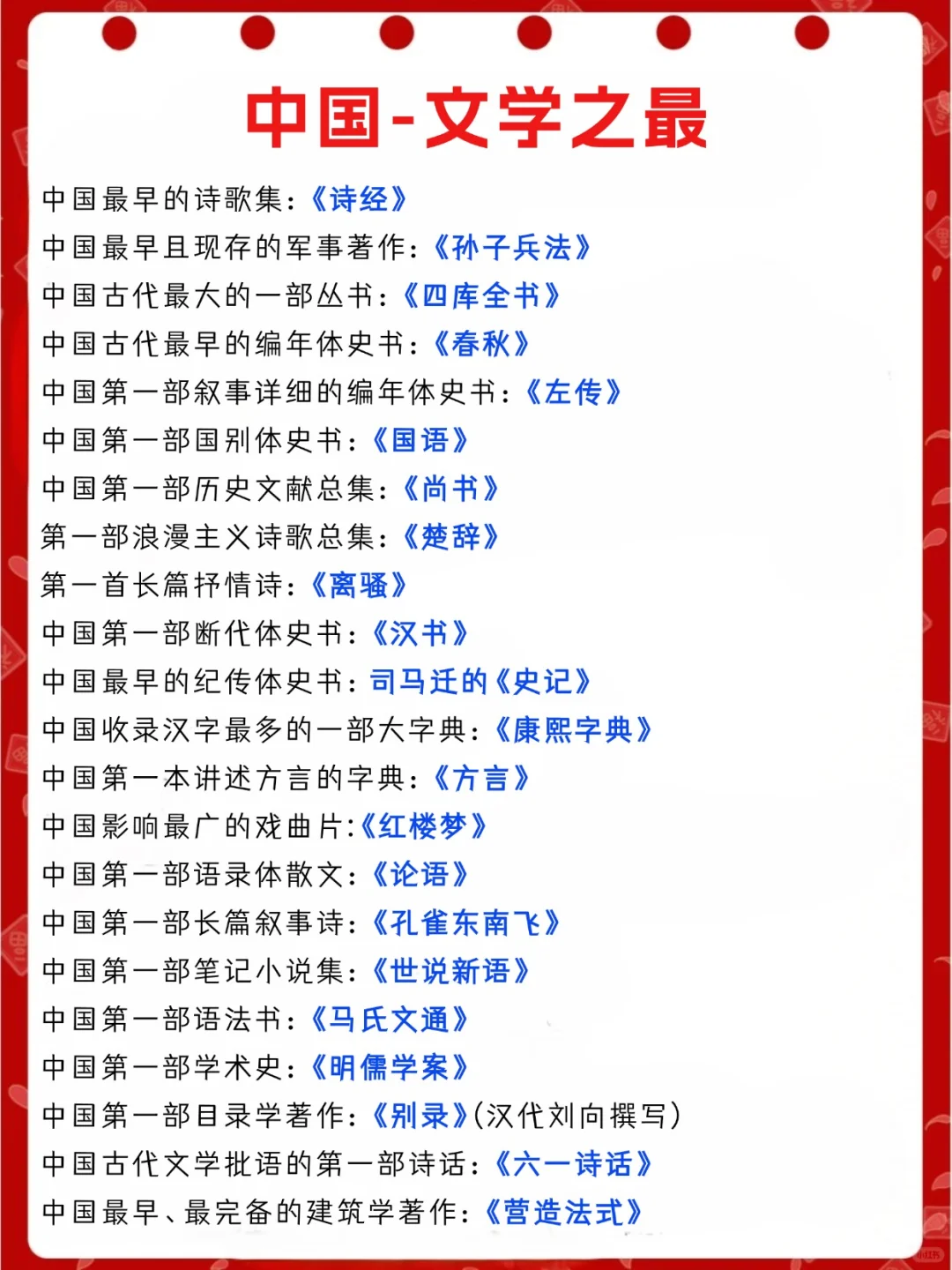 中国文学作品之最！