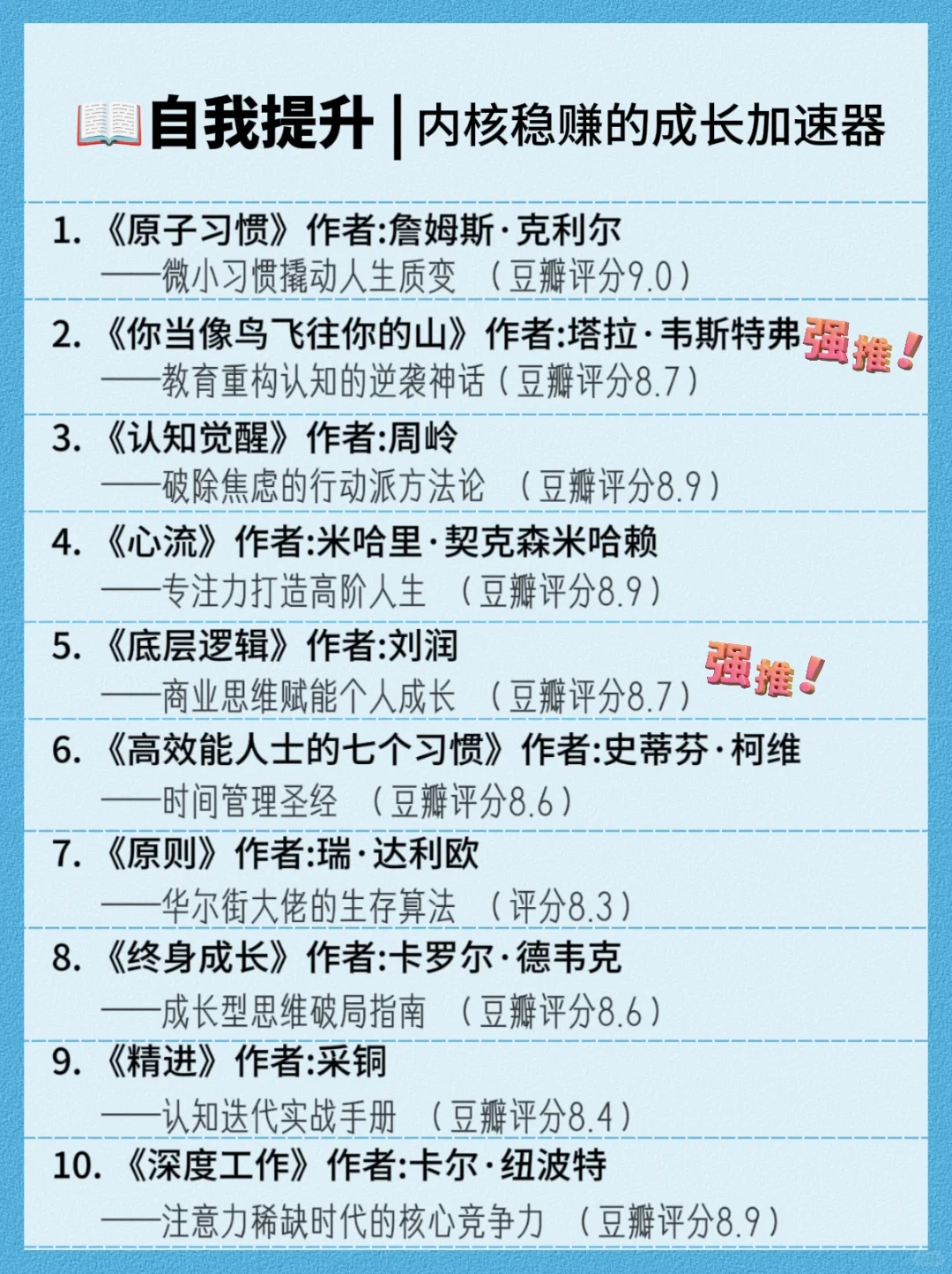 女孩子自我提升书单，收藏起来慢慢看