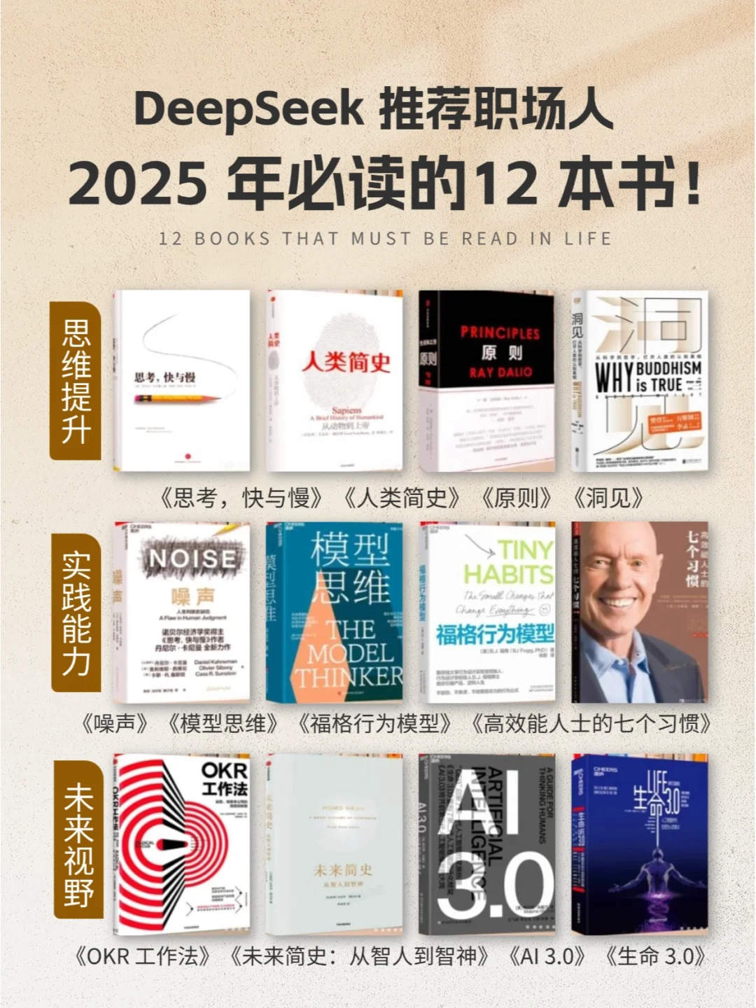 ✨DeepSeek推荐2025职场人必读的12本书