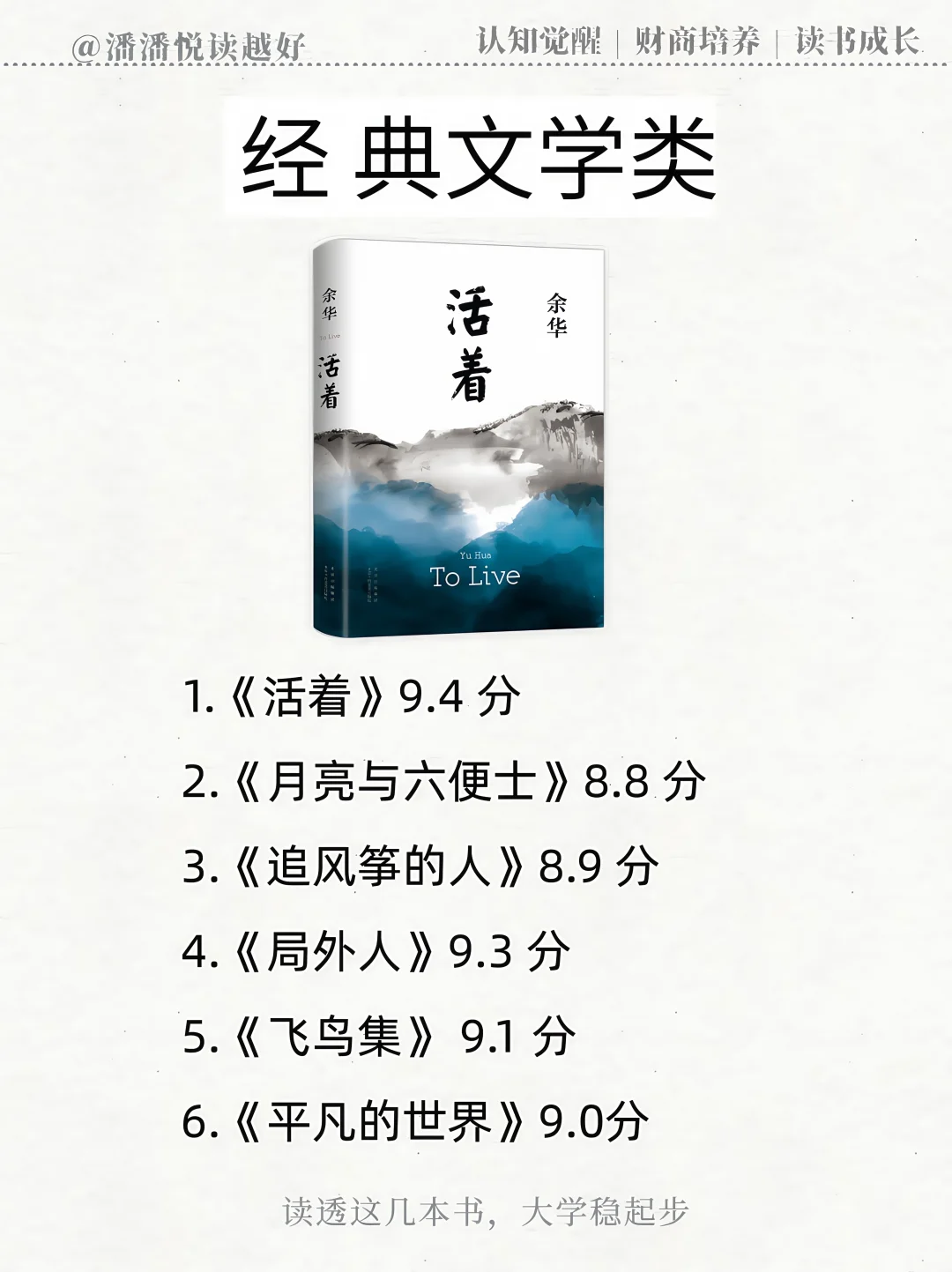给高考完的同学做的书单(超好看超全面)
