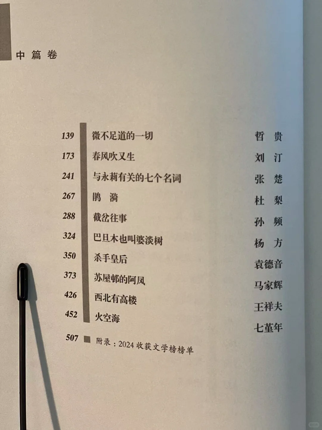 文学迷狂喜丨24收获文学榜及25长篇春卷