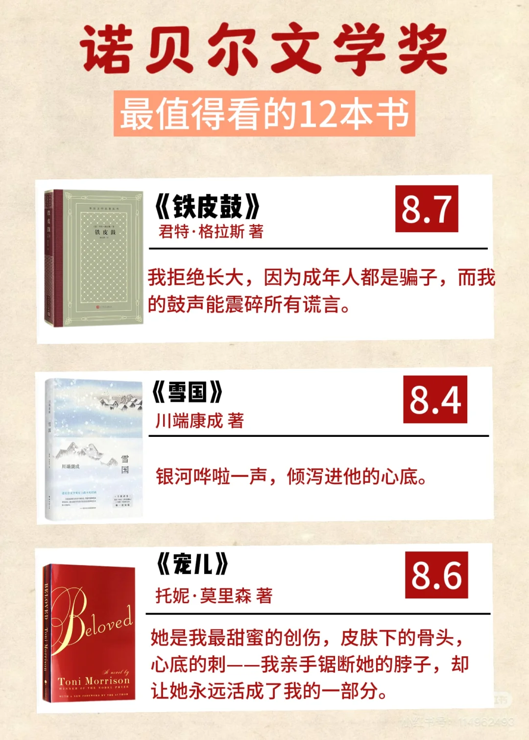 书单|诺贝尔文学奖，这12本书必读！