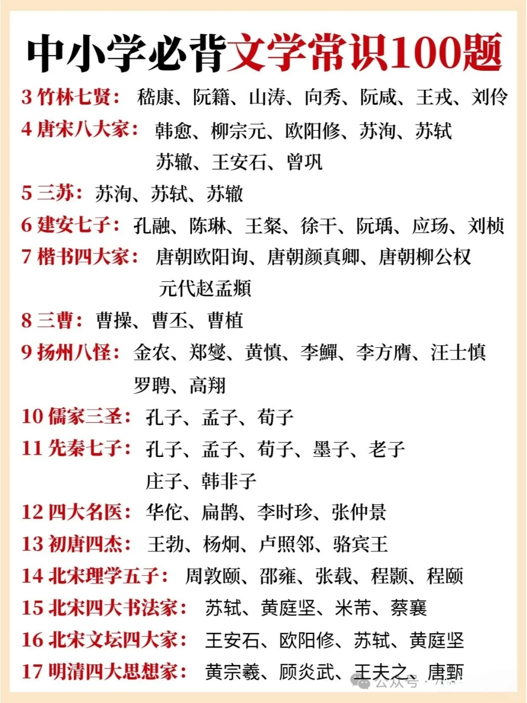 文学常识积累，每天记一记