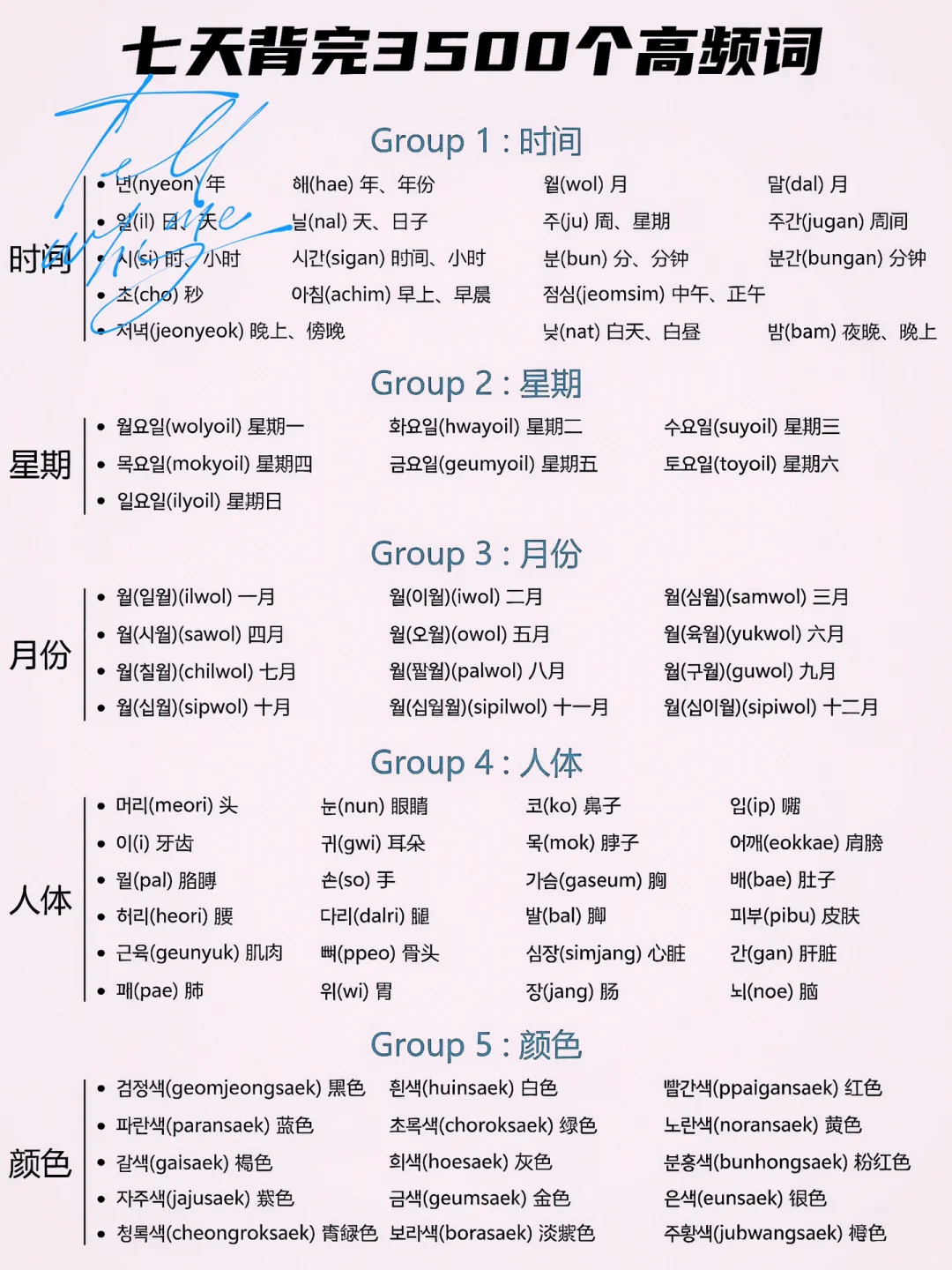 韩语人存下吧 这些很难找齐的