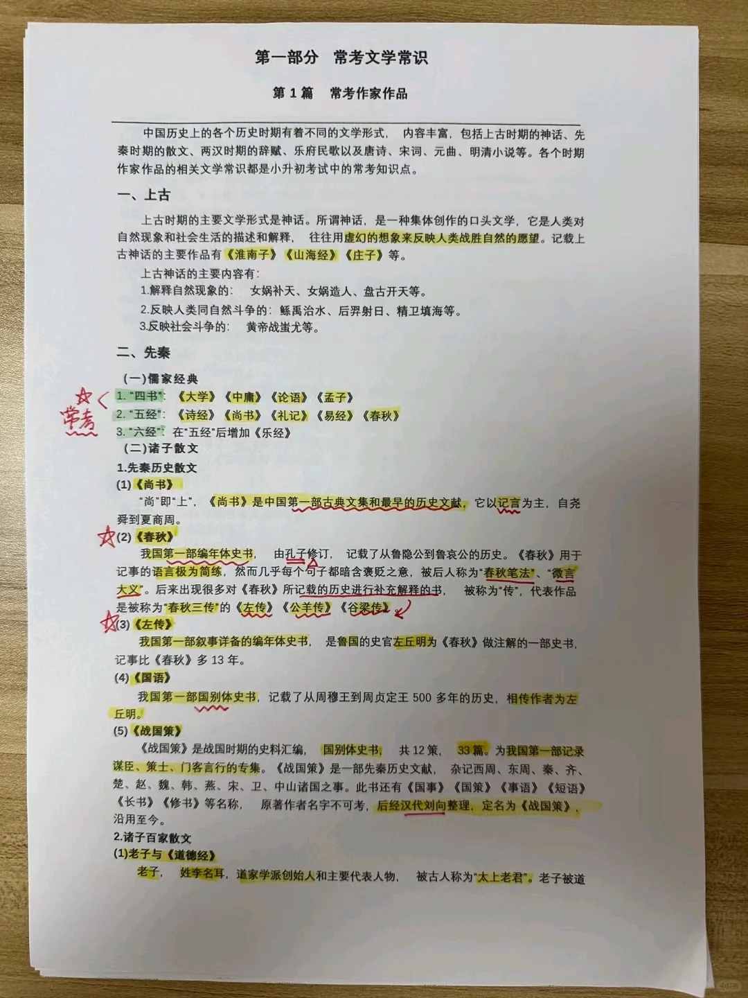 专升本文言常识