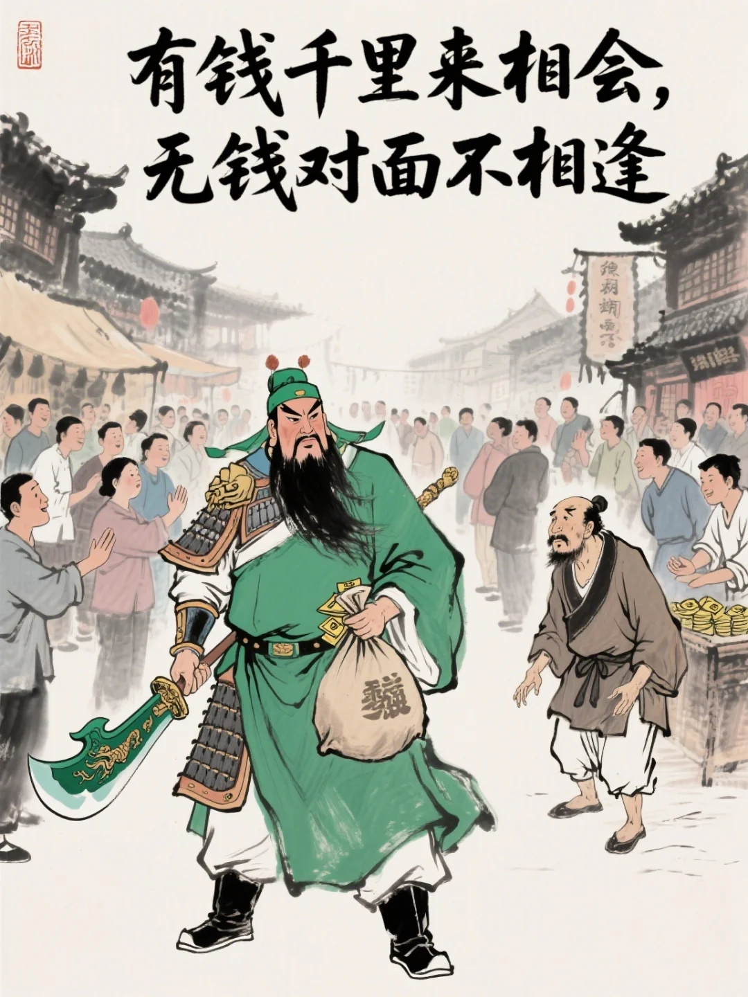 当把古诗中的字换成“钱”字，一下子就通了