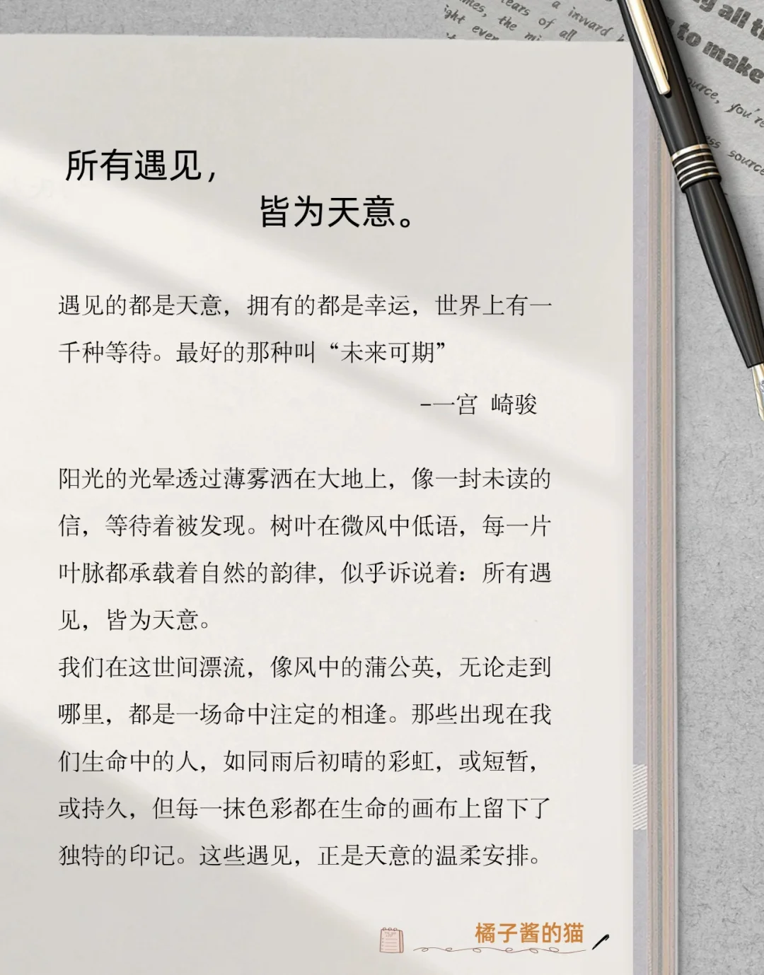 原创散文‖所有遇见，皆为天意。