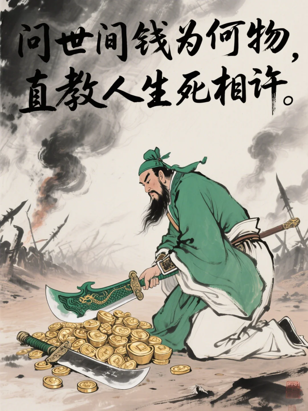 当把古诗中的字换成“钱”字，一下子就通了