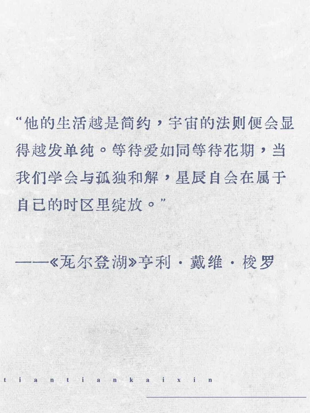 “请允许爱和春天一样缓慢地来。”