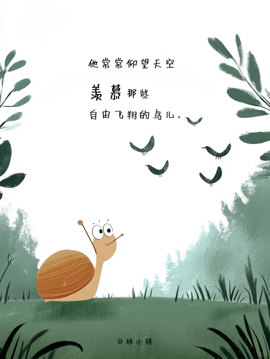 绘本故事《假如蜗牛有翅膀》