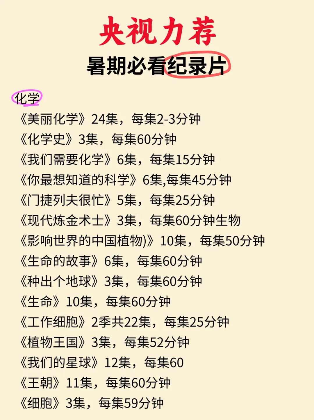 央视爸爸强推‼假期带娃必看纪录片清单👀