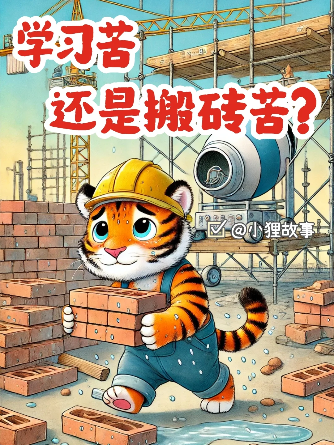 儿童睡前故事｜讲故事《学习苦还是搬砖苦》