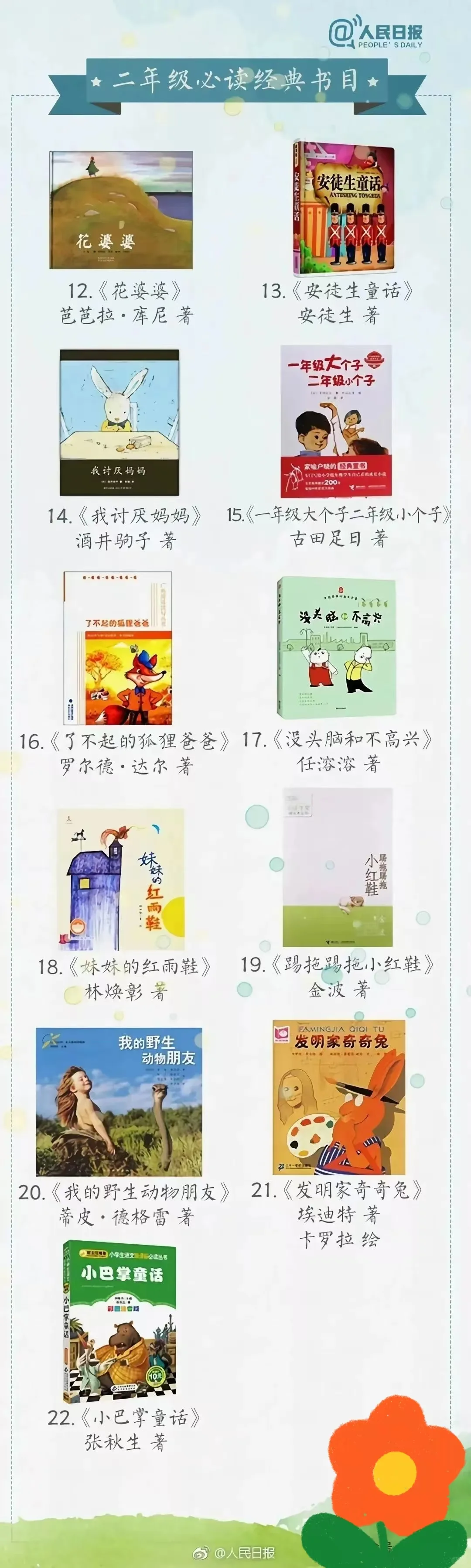小学生暑假阅读推荐书目清单