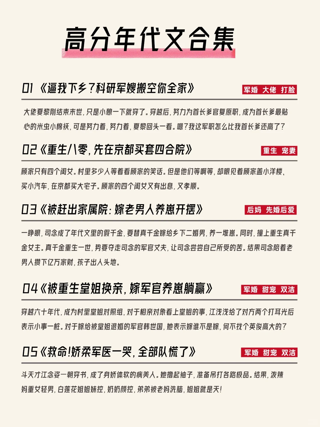 🔥小说推荐|🌈年代穿书爽文合集