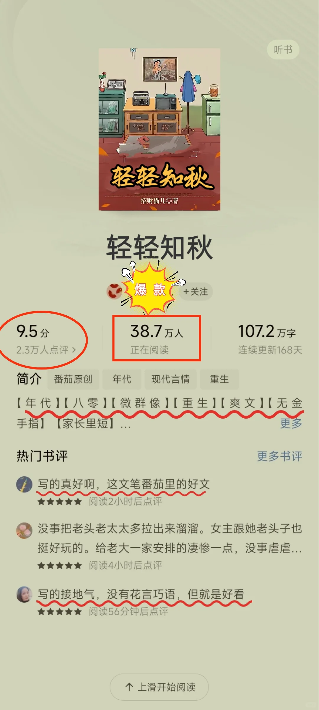 笑出猪叫😄！几乎零差评高分年代文！