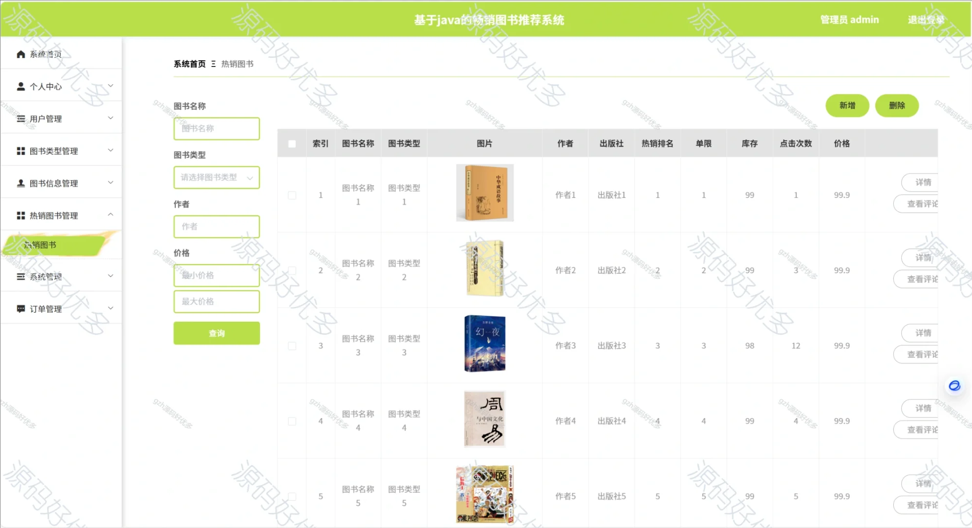 畅销图书推荐系统源码+LW+PPT
