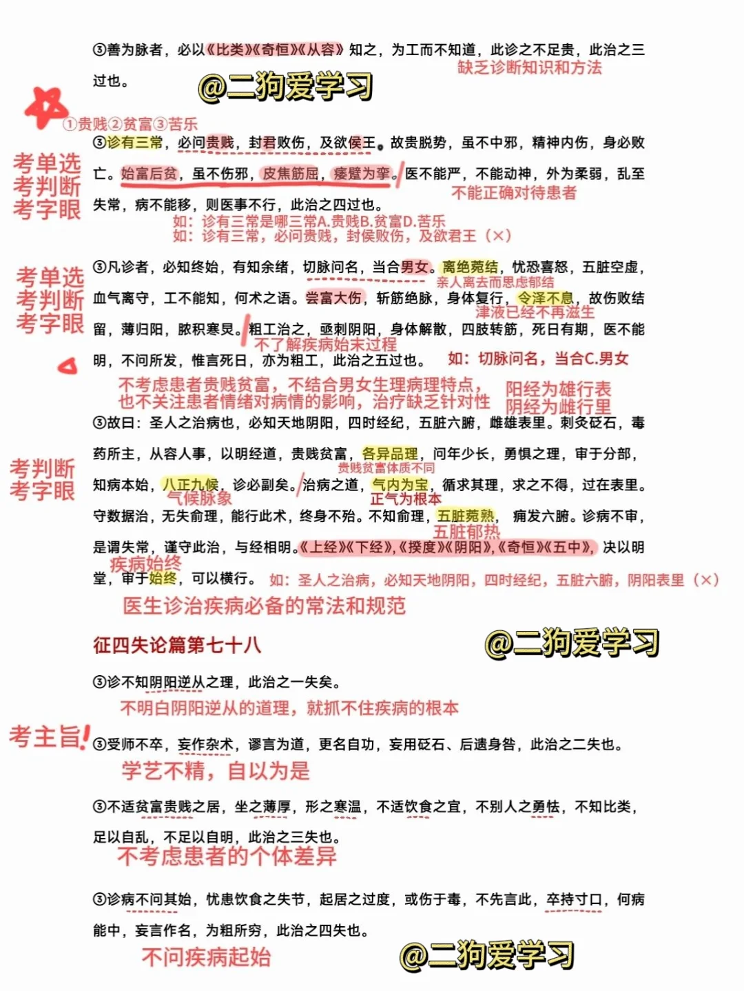 中医经典3⃣️级内经重点笔记完结撒花！