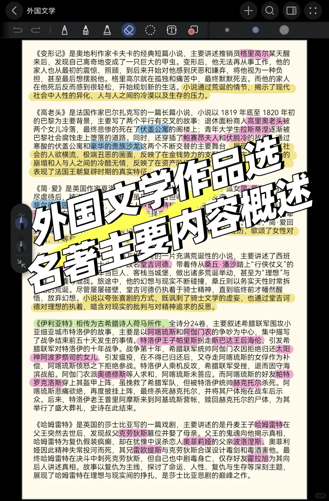 外国文学作品选名著阅读