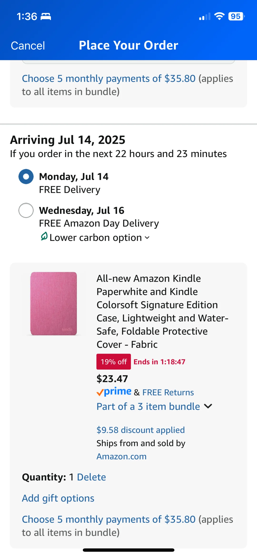 prime day史低kindle pw6 签名版 已下单