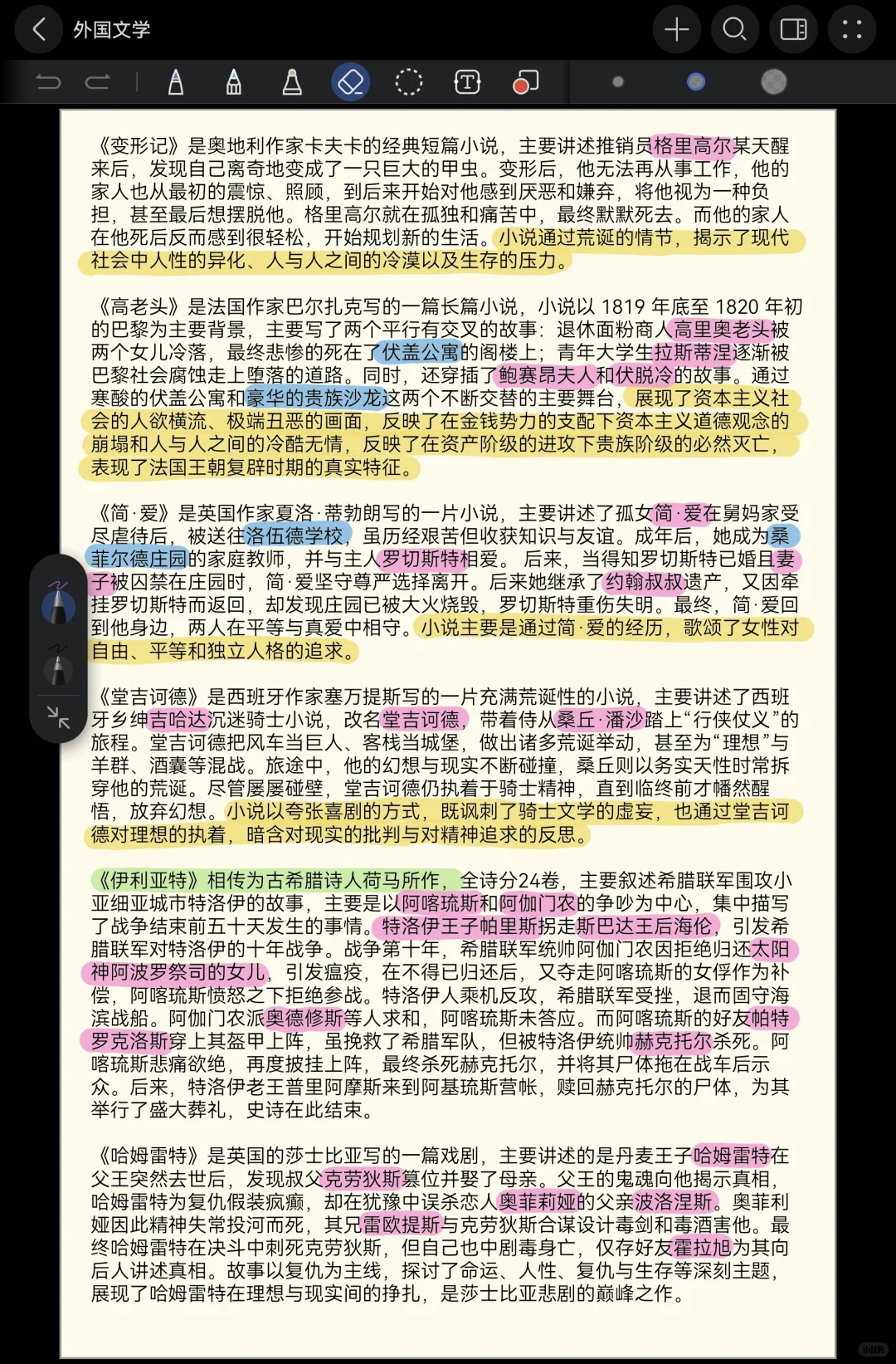 外国文学作品选名著阅读