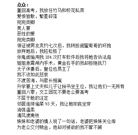 7月8号黑岩点众七猫爆款榜单
