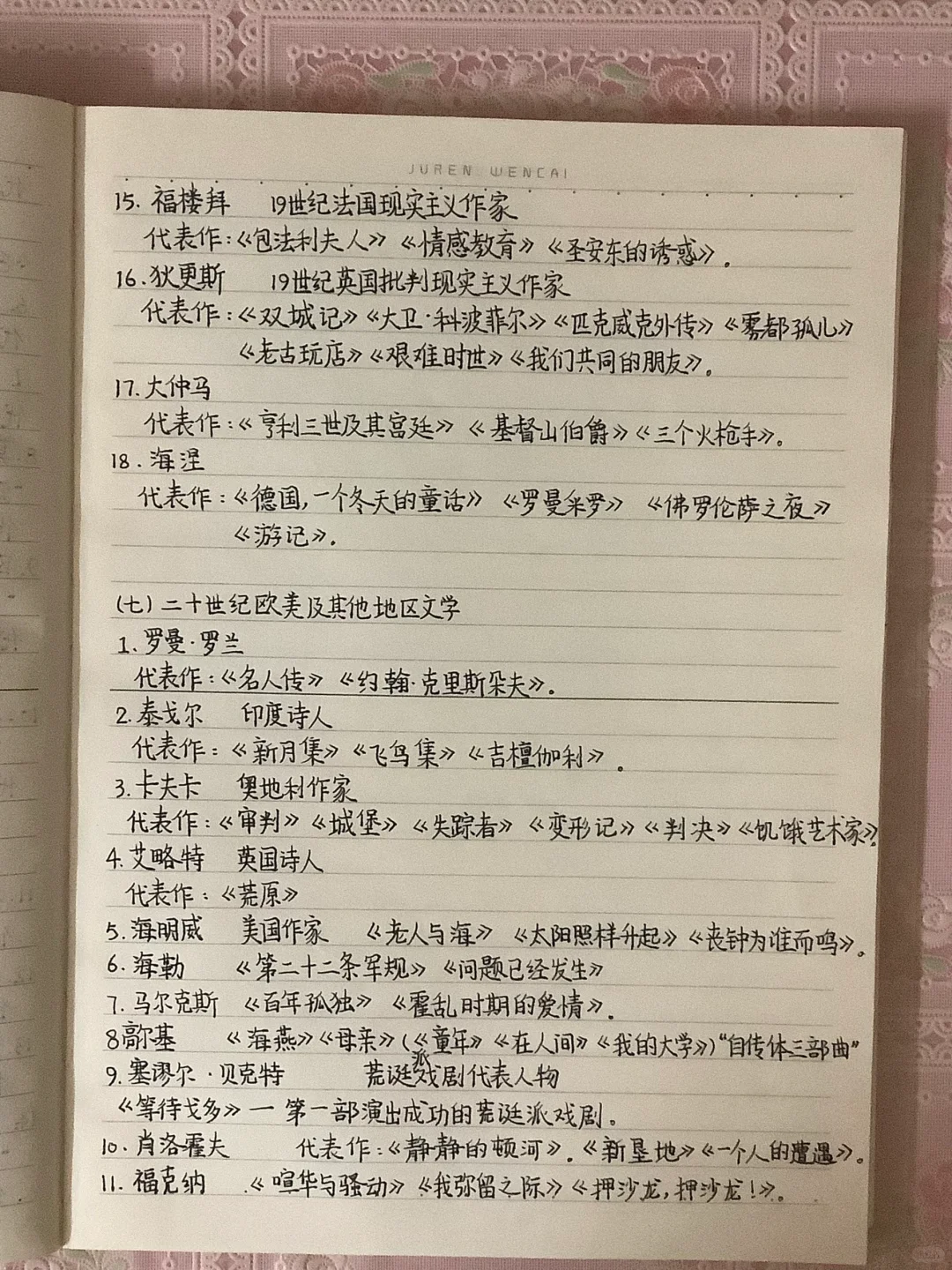 📓中外文学笔记（一）