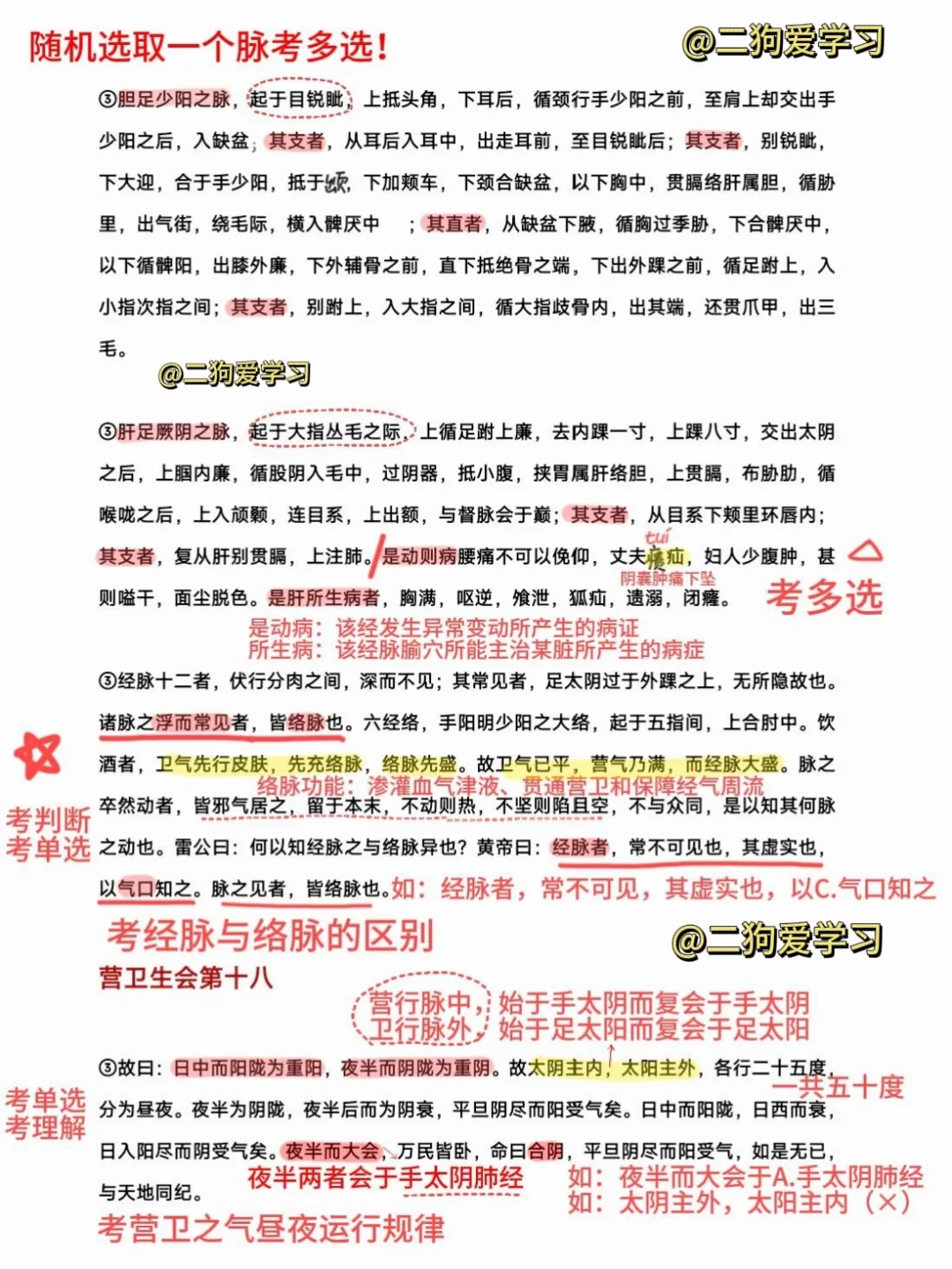 中医经典3⃣️级内经重点笔记完结撒花！
