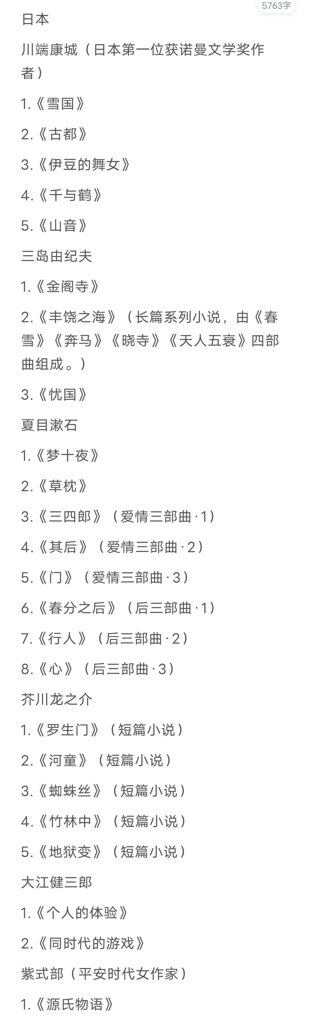 世界经典小说阅读推荐