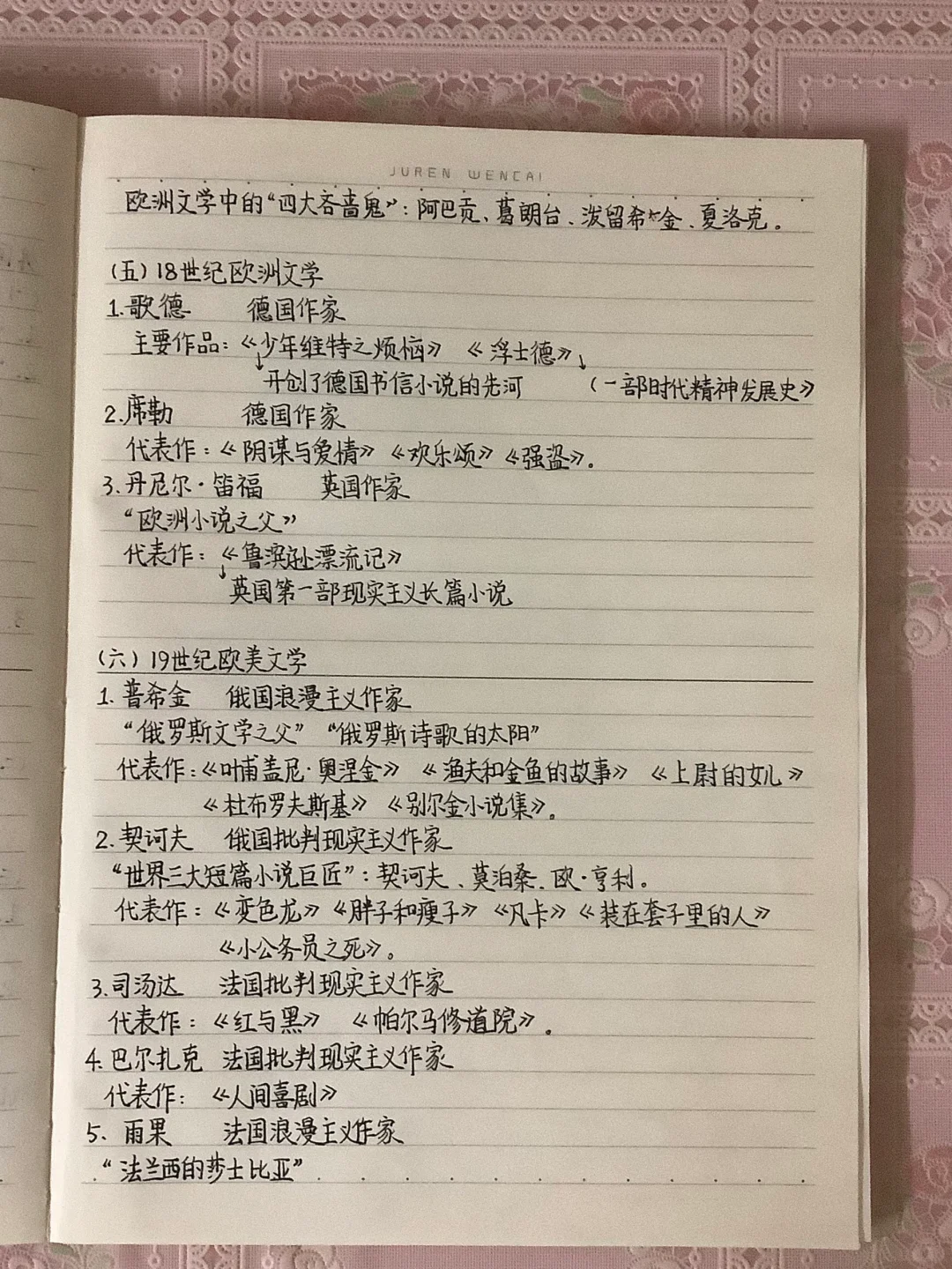📓中外文学笔记（一）