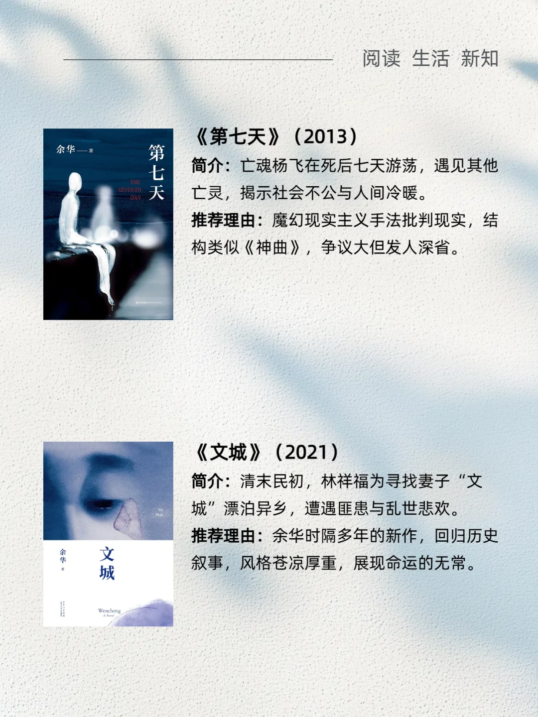 📖 余华必读10本经典作品，你读过哪本？