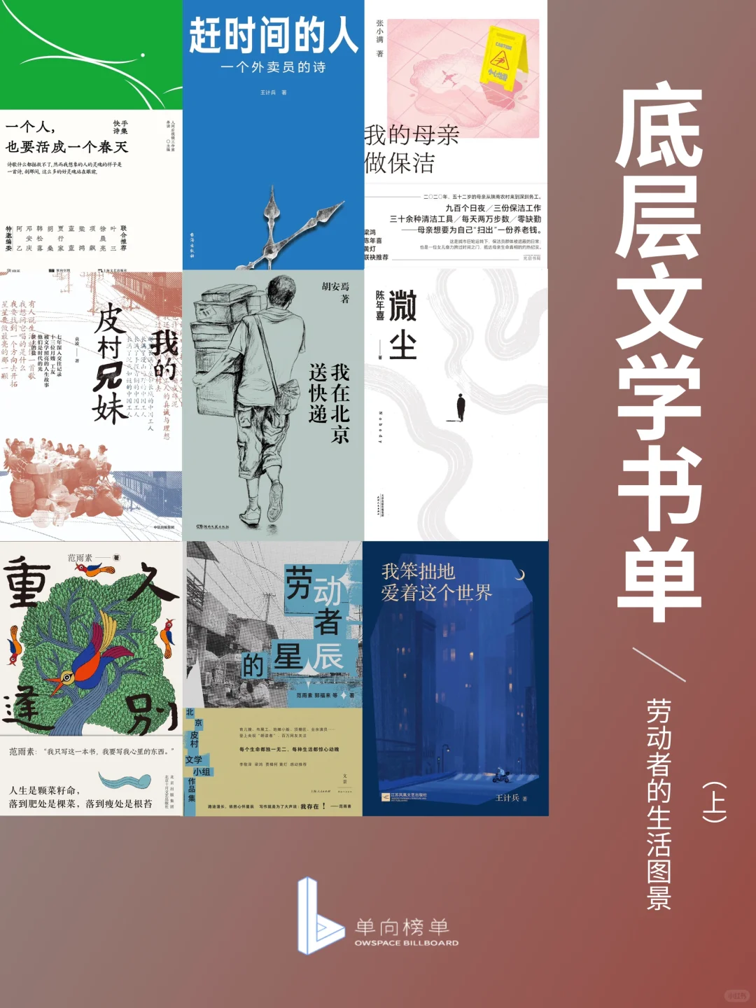 底层打工文学书单📚城市背后的故事🌃