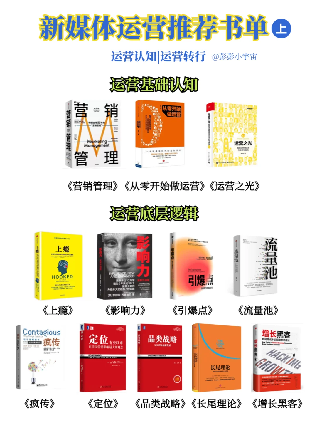 新媒体转行必备丨运营小白书单推荐🆙