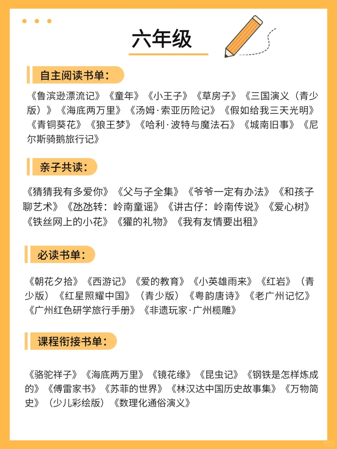 家长必看❗小学生1-6年级教育书单推荐📖