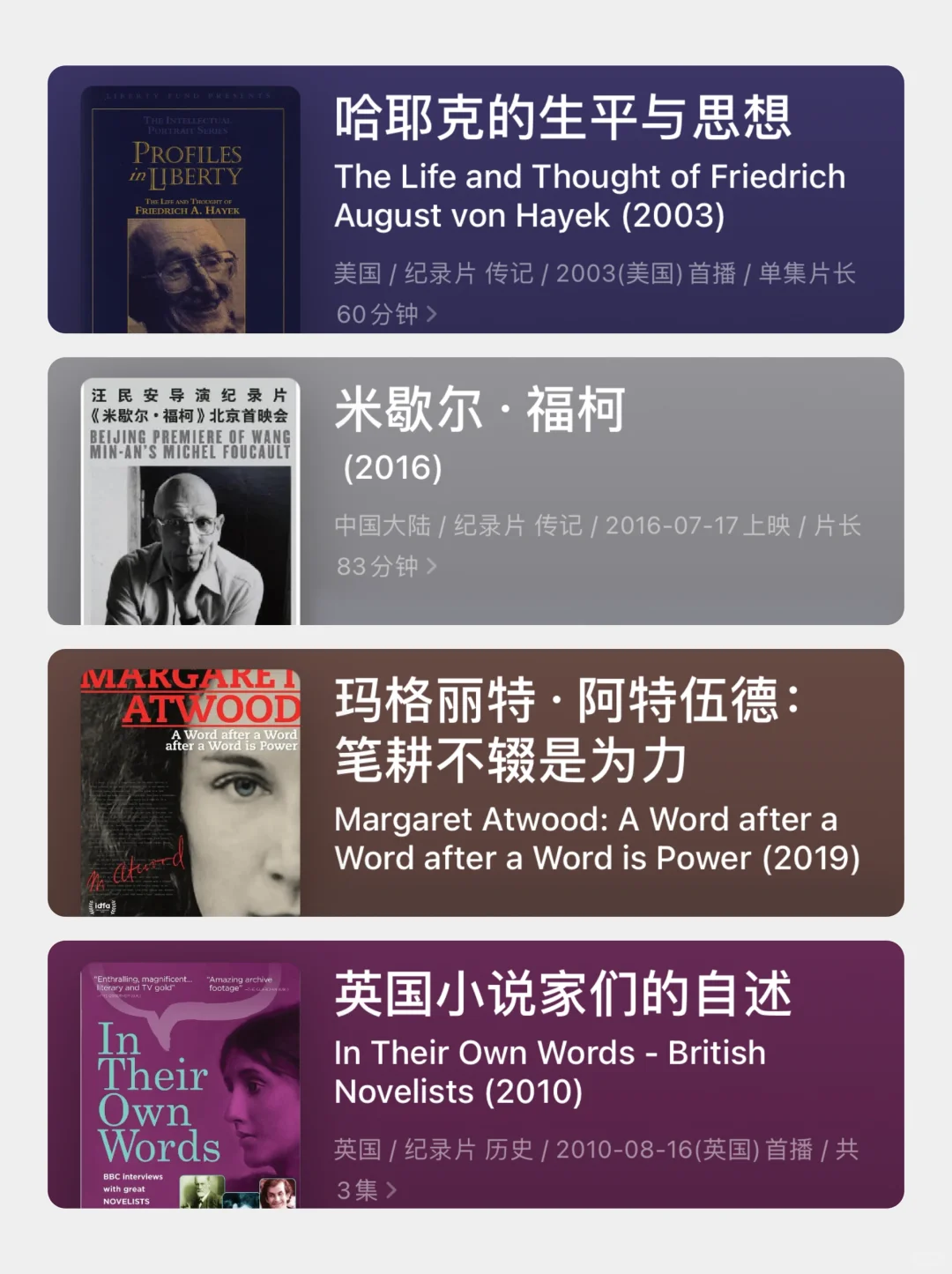 文学爱好者必看，28部作家纪录片