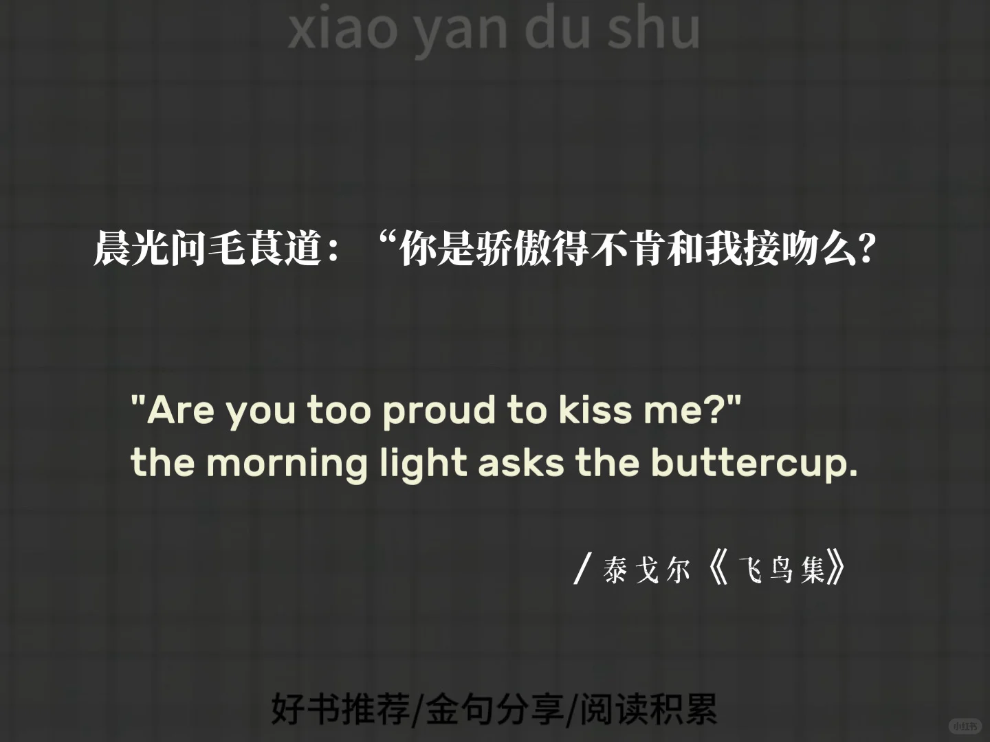 泰戈尔 | 《飞鸟集》里的经典语录！