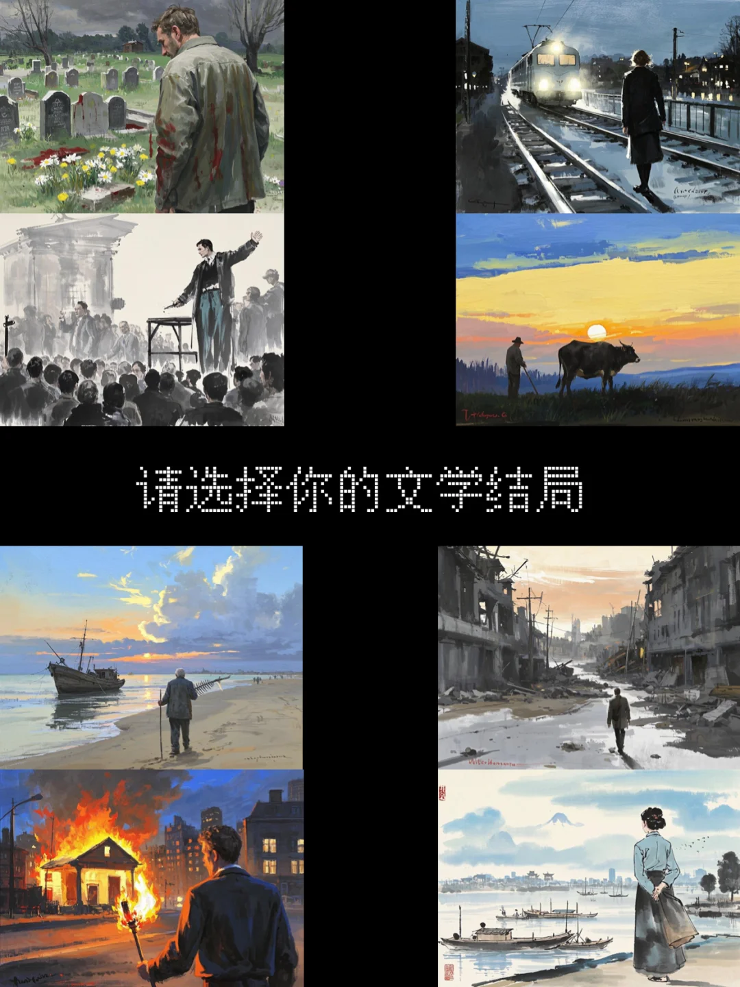 请选择你的文学结局 meme