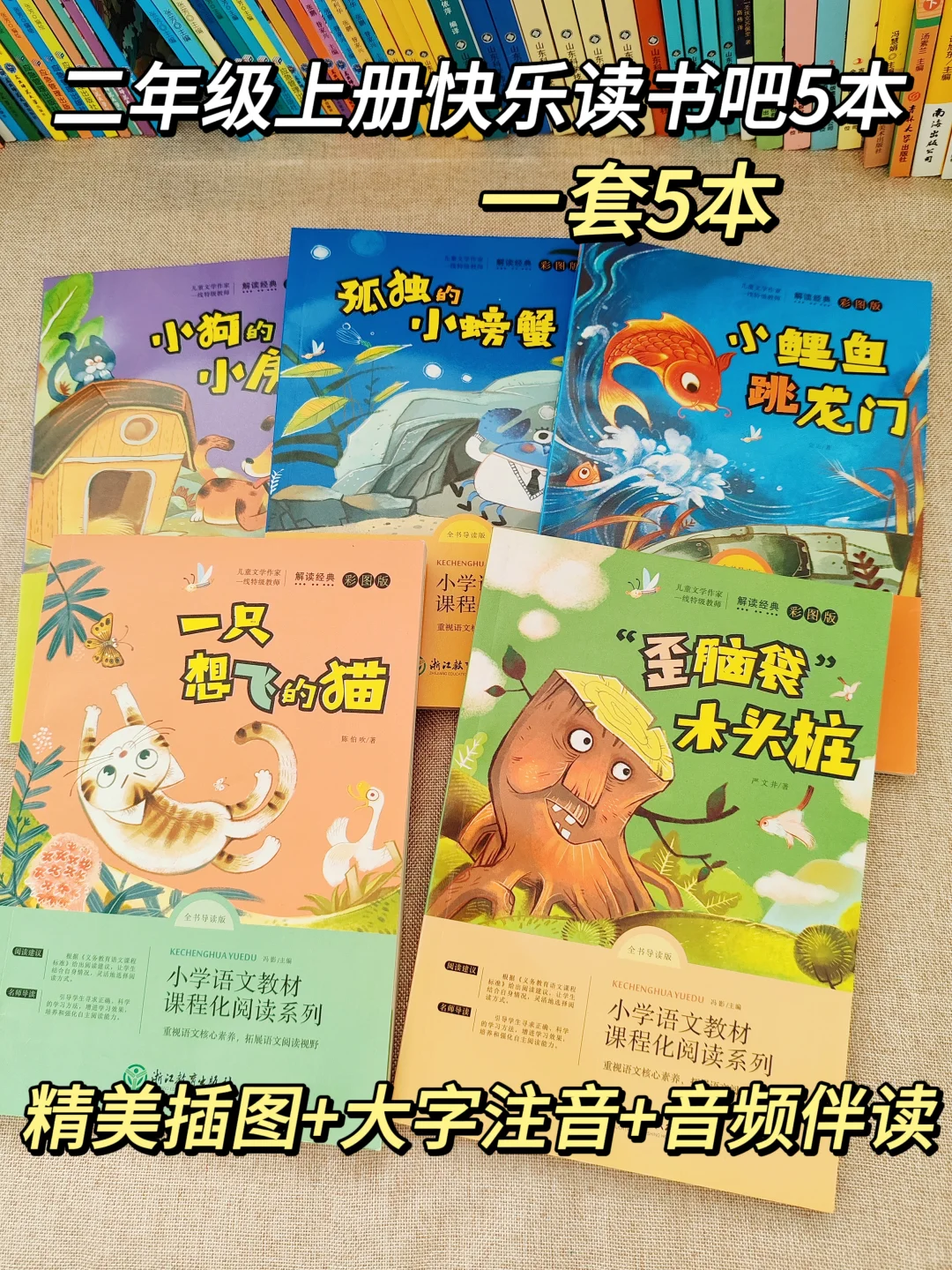 二上快乐读书吧5本|彩图注音版，音频伴读！