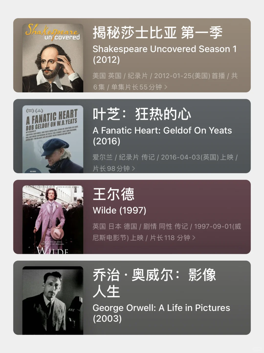 文学爱好者必看，28部作家纪录片