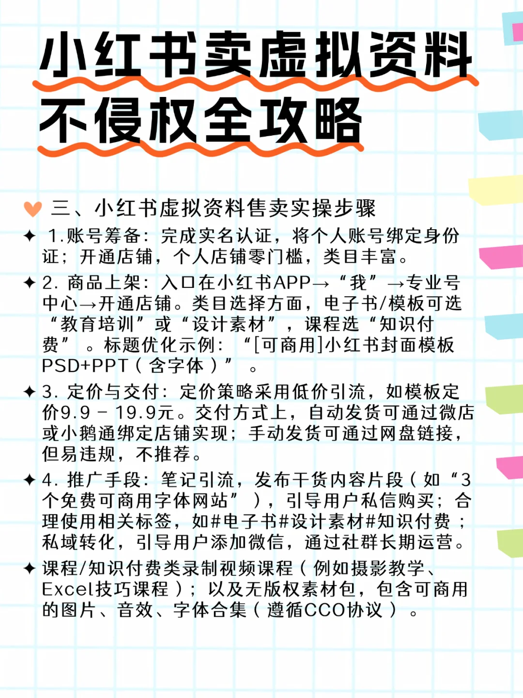 小红书上卖虚拟资料不侵权攻略