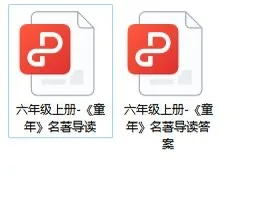 六上名著《童年》，暑假背熟❗️开学躺平了