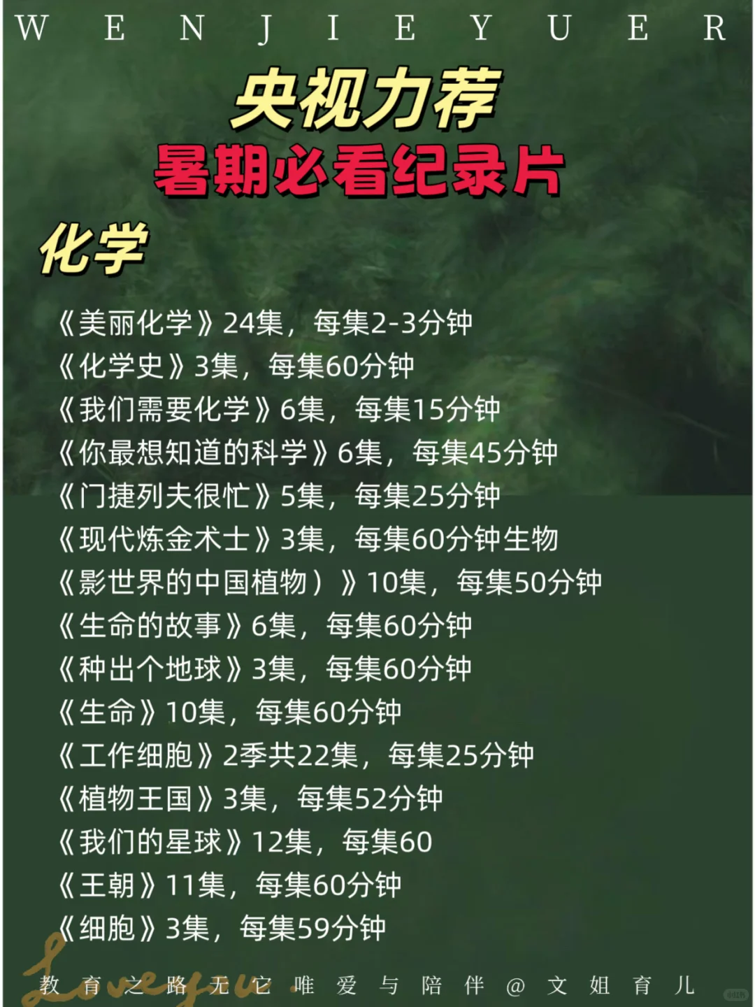 央视力荐，暑期必看纪录片