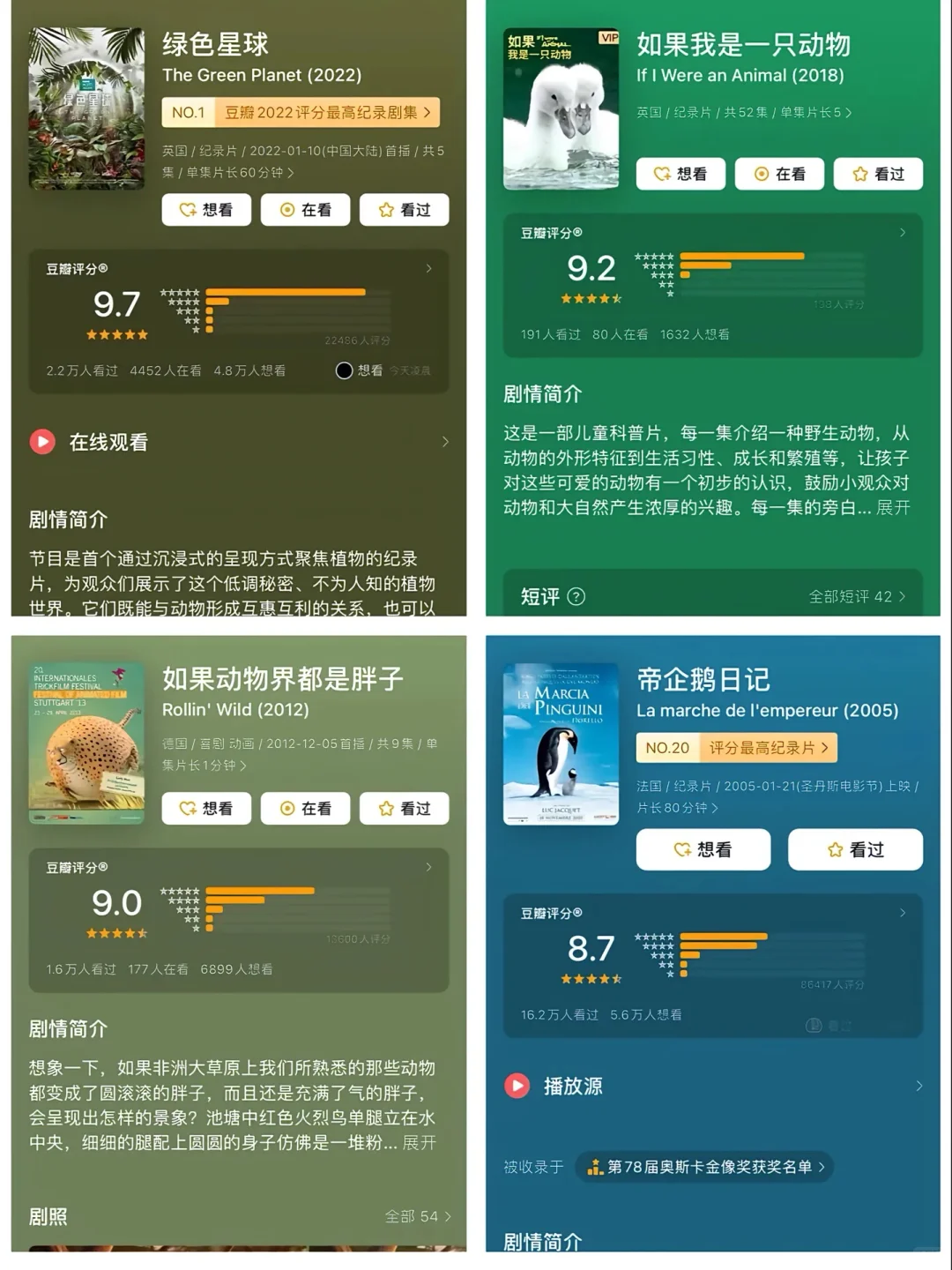 适合低幼小朋友的13部高分纪录片！