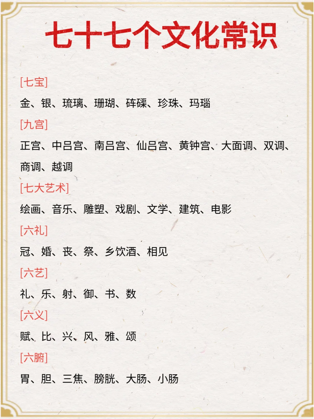七十七个文学常识