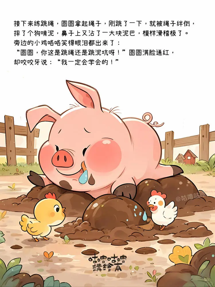儿童绘本故事｜不怕困难的胖小猪