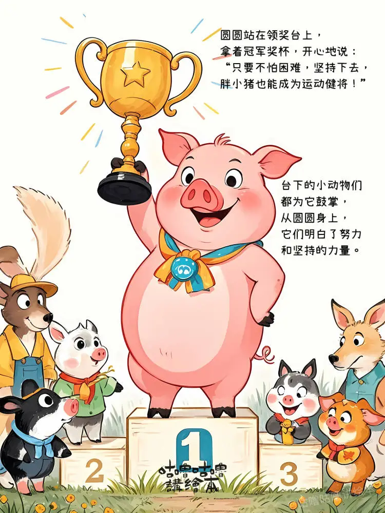 儿童绘本故事｜不怕困难的胖小猪