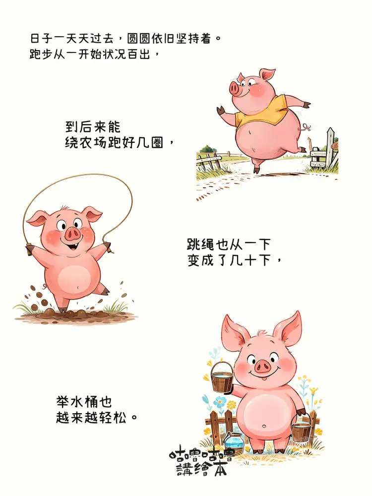 儿童绘本故事｜不怕困难的胖小猪