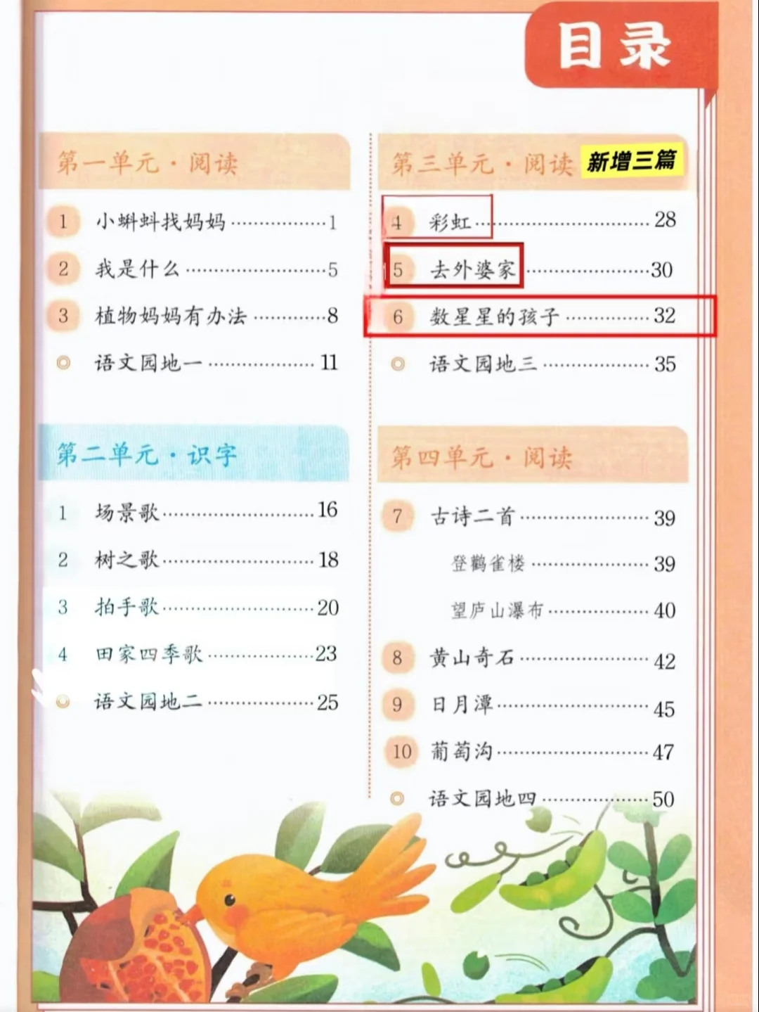 人教版二年级上语文电子课本，pdf，可打印
