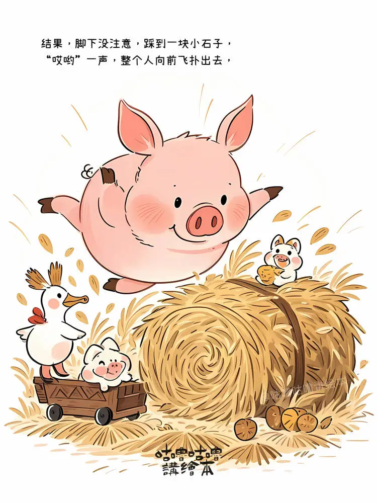 儿童绘本故事｜不怕困难的胖小猪