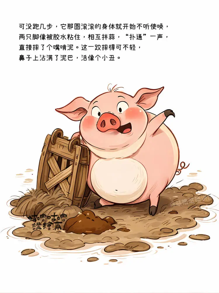 儿童绘本故事｜不怕困难的胖小猪
