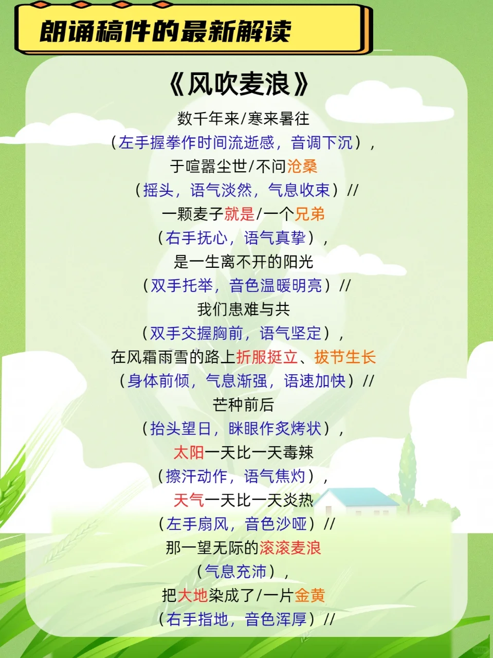 《风吹麦浪》夏天必读稿件❤